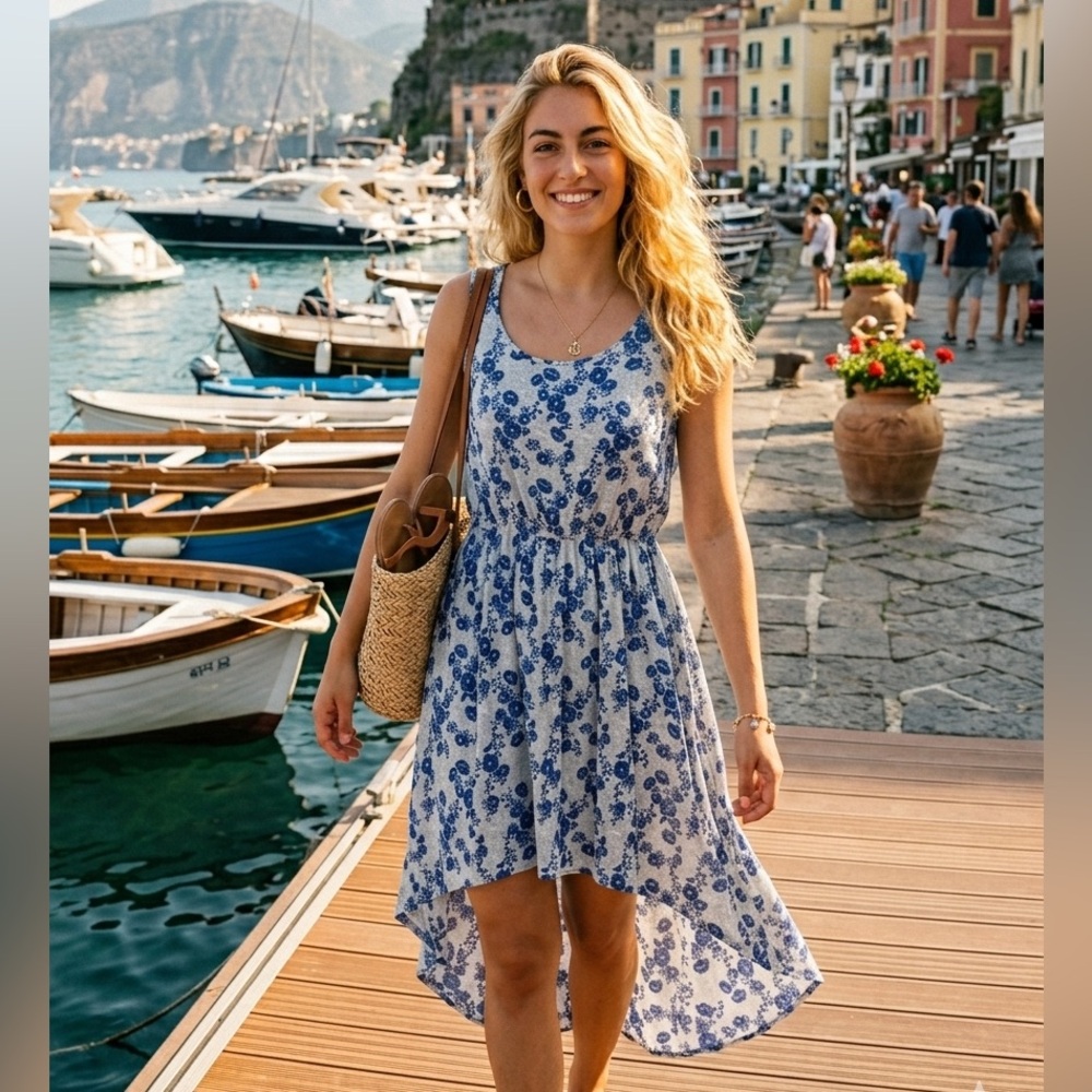 Travel and Swim Delft Dress by ONLY 36 S/M